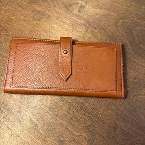 Madewell Tan Leather Clutch
